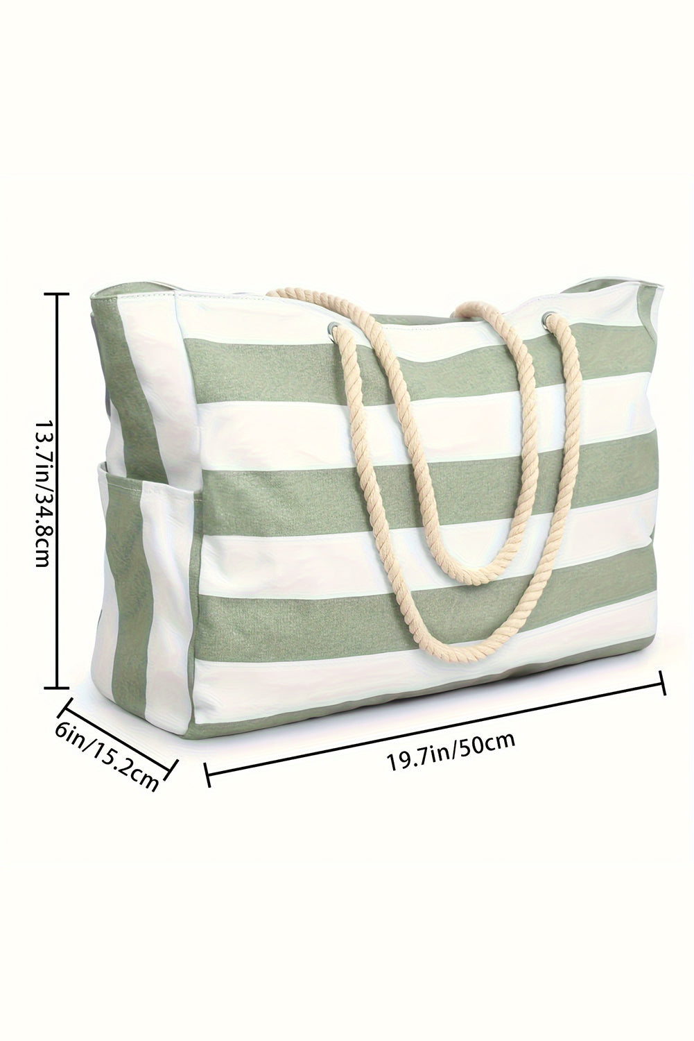 Cleo Striped Canvas Large Tote-3